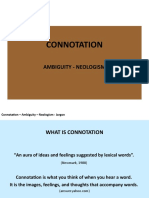 Connotation: Ambiguity - Neologism