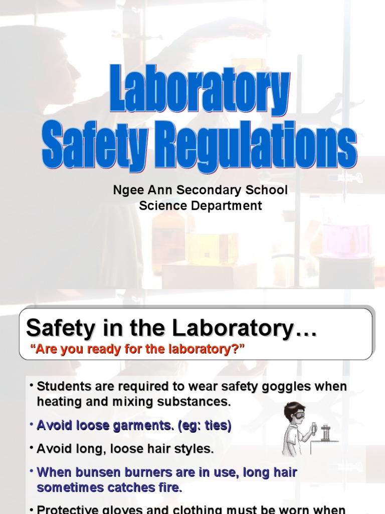 Laboratory Safety Regulations PDF Laboratories