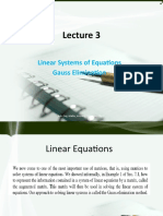Linear Systems of Equations Gauss Elimination: Adv. Eng. Maths, Kreyszig, 10th Edn, CHP 7