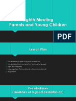 Eighth Meeting Parents and Young Children