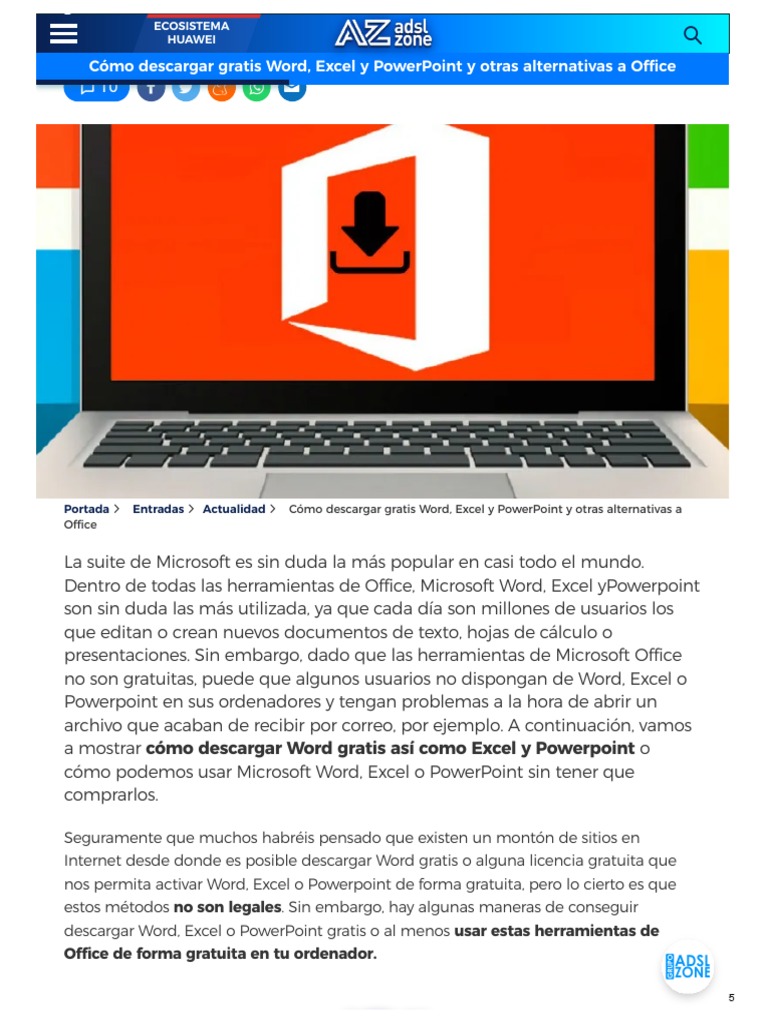 Cómo Descargar Gratis Word, Excel y PowerPoint y Otras Alternativas A ...