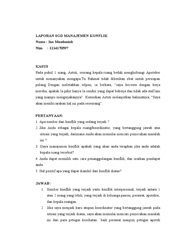 Laporan Sgd Manajemen Konflik Ina