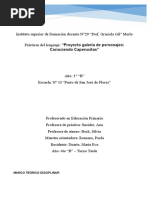 "Proyecto Galería de Personajes: Conociendo Caperucitas": Marco Teórico Disciplinar