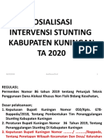 Materi Sosialisasi Persiapan Intervensi Stunting Ta 2020 PTGS Gizi PKM