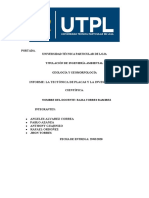 Informe La Tectónica de Placas y La Investigación Científica.