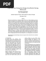 Front and Rear Swing Arm Design of An Electric Racing Motorcycle