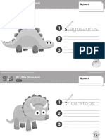 10 Little Dinosaurs Worksheet Write BW