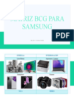 Matriz BCG Samsung: Estrellas, Interrogaciones, Vaca, Perro