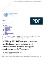 2017 - 2012 PNUD MINEA y PNUD Resultados de Cooperación para El Fortalecimiento de Áreas Protegidas Marinocosteras