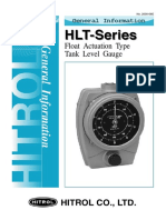 Float Actuation Type Tank Level Gauge: Hitrol Co., LTD