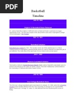 Basketball Timeline