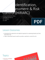 Chapter 4 - Hazard Identification, Risk Assessment Risk Control (HIRARC)