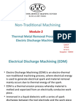 Non-Traditional Machining: Thermal Metal Removal Processes: Electric Discharge Machining
