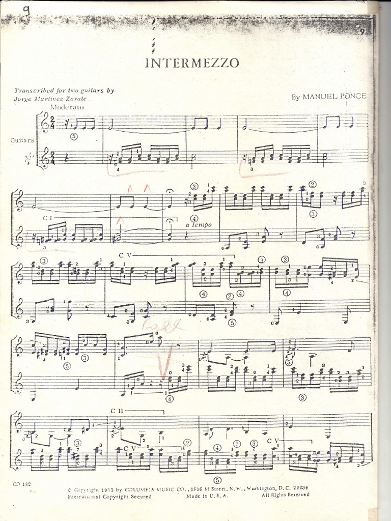 M.Ponce Intermezzo Guitar PDF