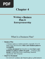 Writing A Business Plan in Entrepreneurship