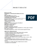 Proiect Didactic: Categoria de Activitate