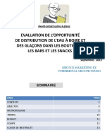 Evaluation de La Taille Du Marche de L'eau A Boire A Douala