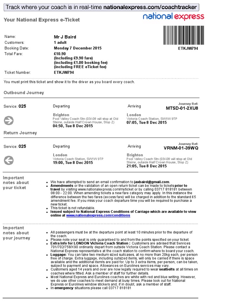 book a national express ticket