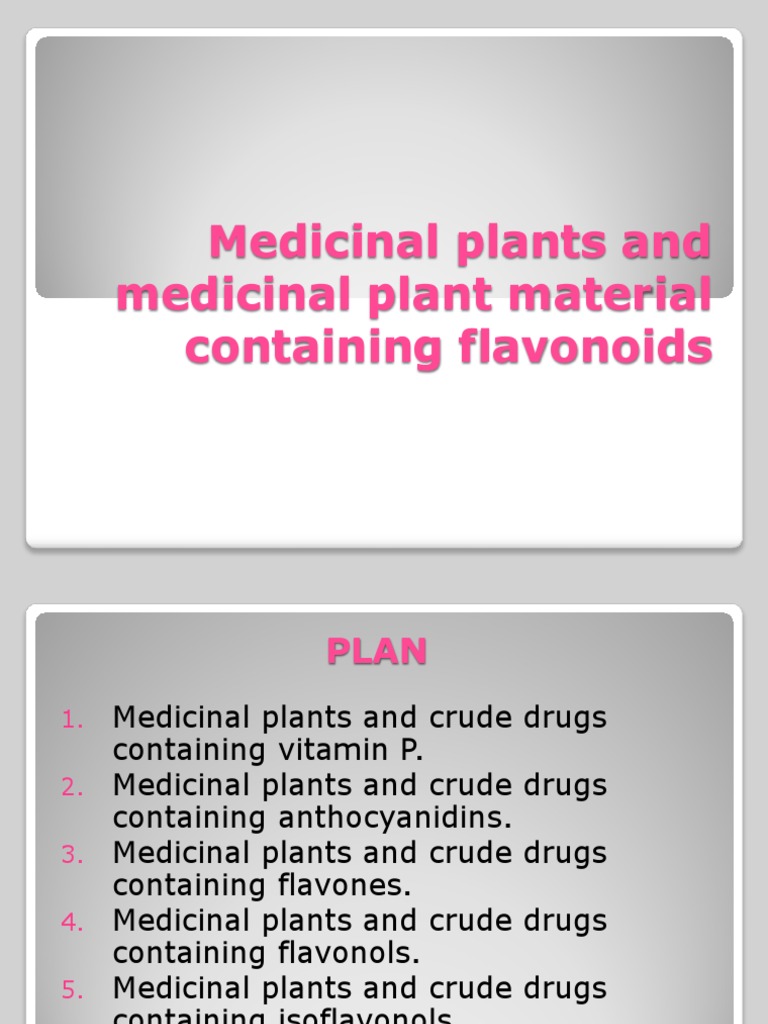Medicinal Plants and Medicinal Plant Material Containing Flavonoids PDF Leaf Plants