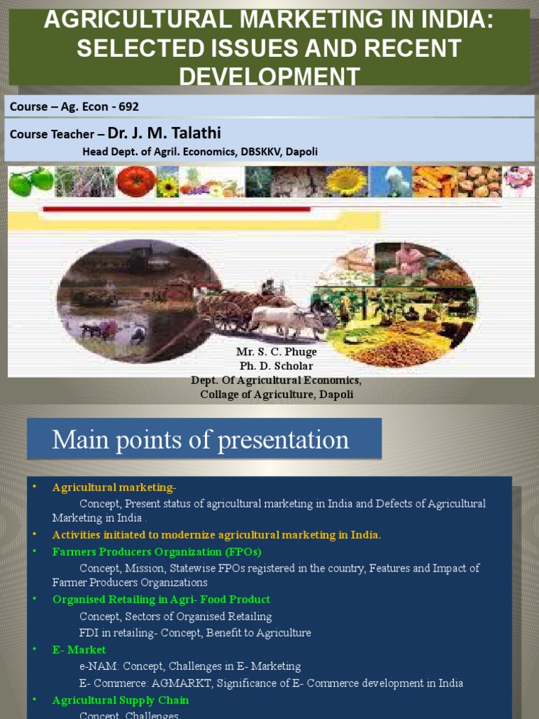 case study on agricultural marketing in india