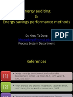 Energy Auditing & Energy Savings Performance Methods: Dr. Khoa Ta Dang Process System Department