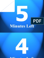 PowerPoint Countdown Timer 5 Minutes Blue Background