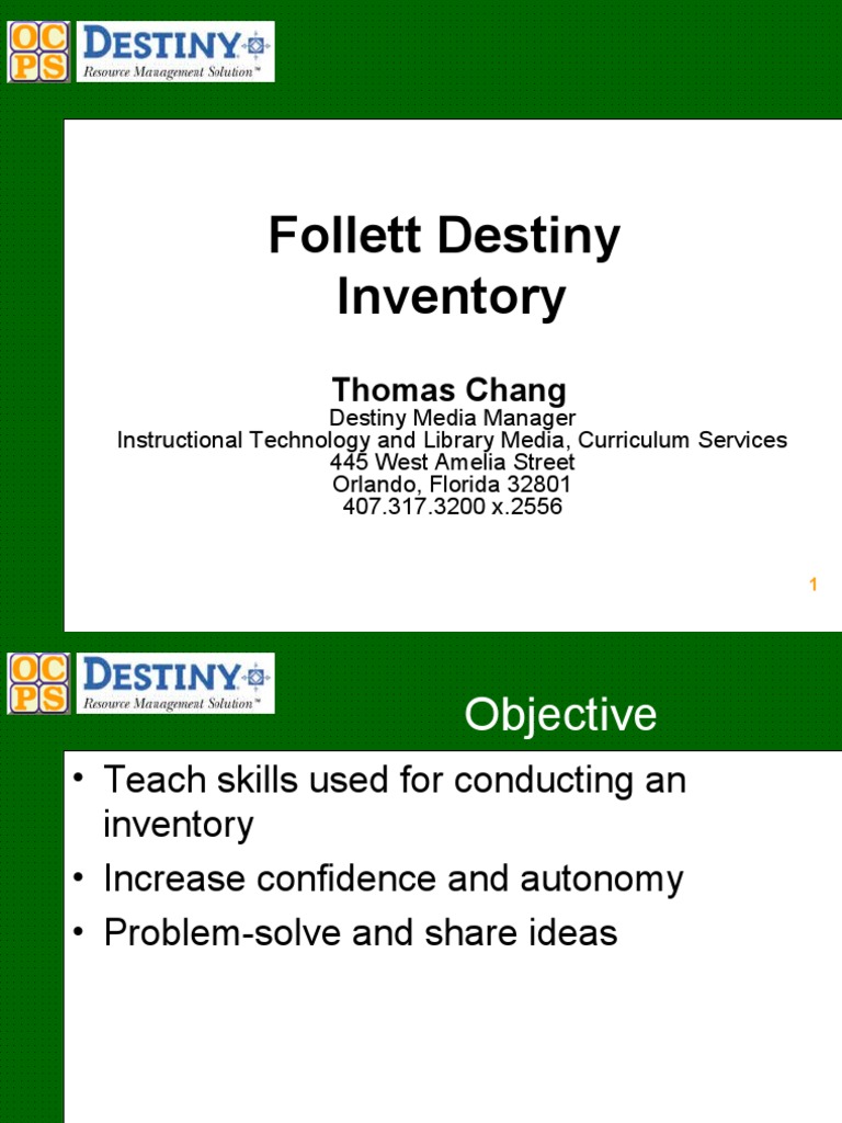 Follett Destiny Inventory Thomas Chang PDF Computer File Image