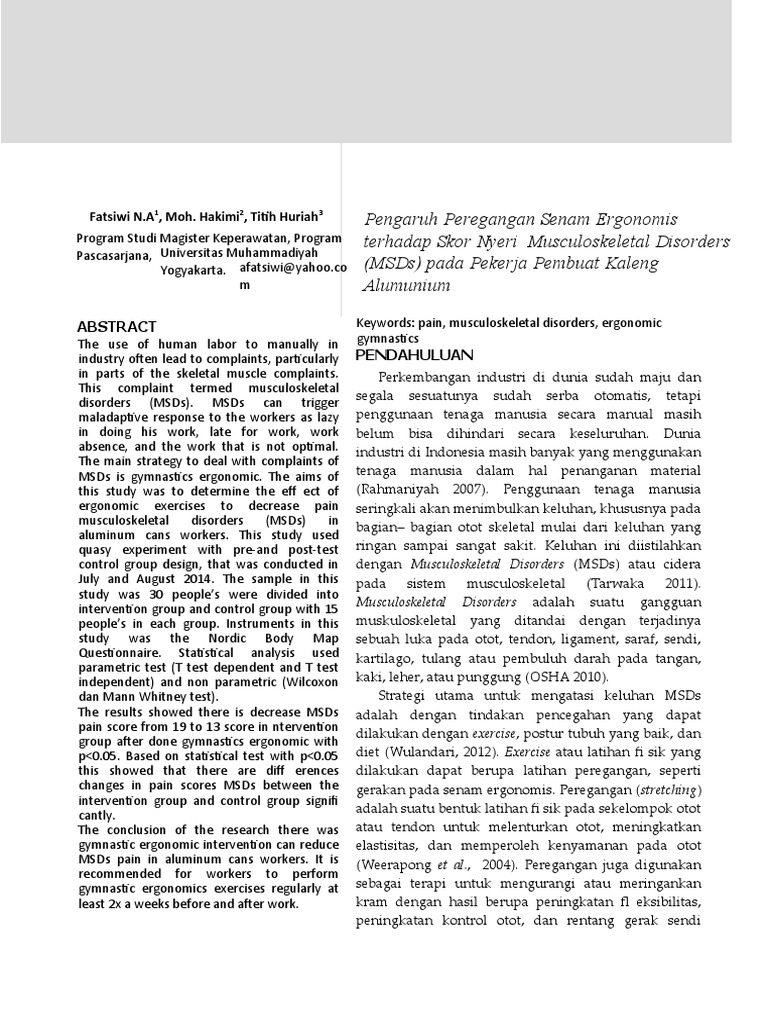 Trend and Issu Sistem Muskuloskeletal | PDF
