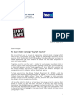 Stay Safe School Principals Letter