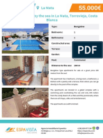 Bungalow by the Sea in La Mata for 55,000