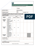 FE FYP Evaluation Form and Rubric