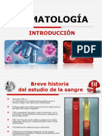 Tema I y Ii Introduccion, Origen y Desarrollo de La Sangre y Tejidos Hematopoyeticos