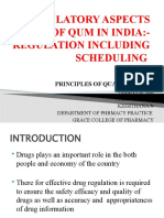 Regulatory Aspects of Qum in India