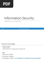 Information Security Information Security: Prepared By: Dr. Reema Patel