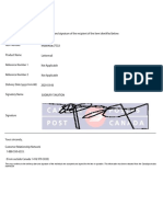 This Copy Confirms To The Delivery Date and Signature of The Individual Who Accepted and Signed For The Item in Question. This Information Has Been Extracted From The Canadapost Data Warehouse