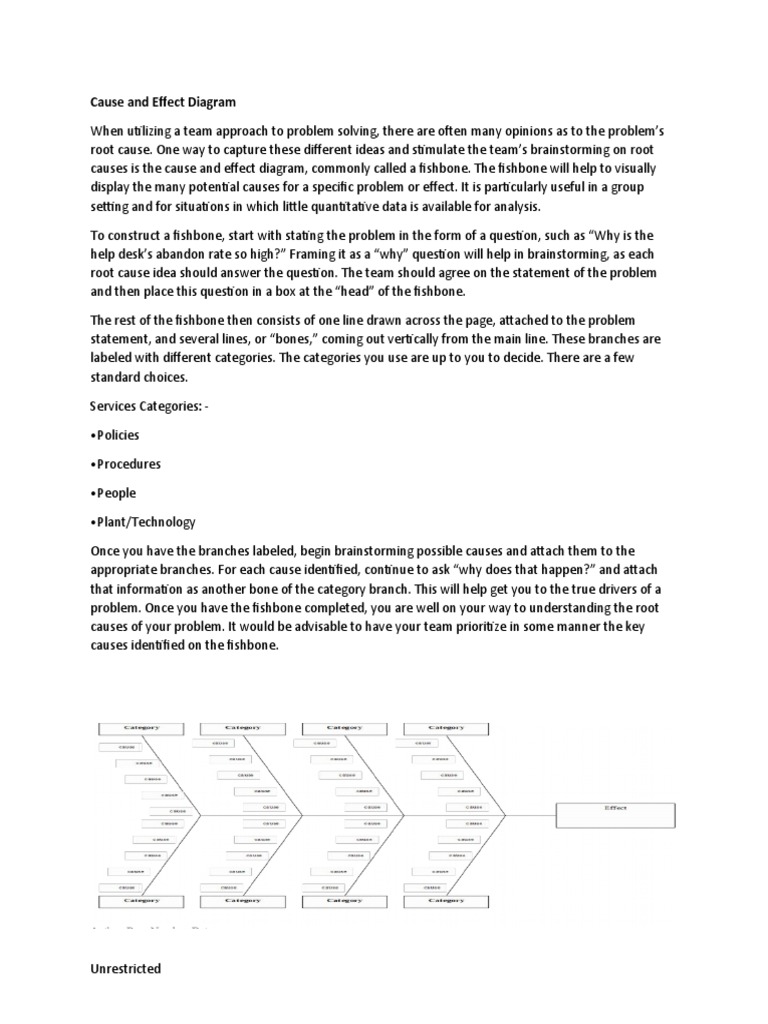 Cause and Effect Diagram for Problem Solving | PDF | Six Sigma ...