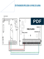 Diagrama de Conexión Transmisor GPRS LX2NB A Un Panel de Alarma 1