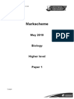 Biology - Paper - 1 - HL MAY 2018markscheme