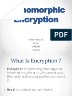 Homomorphic Encryption: Presented by