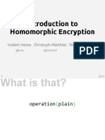 Introduction To Homomorphic Encryption: Hubert Hesse Christoph Matthies Robert Lehmann