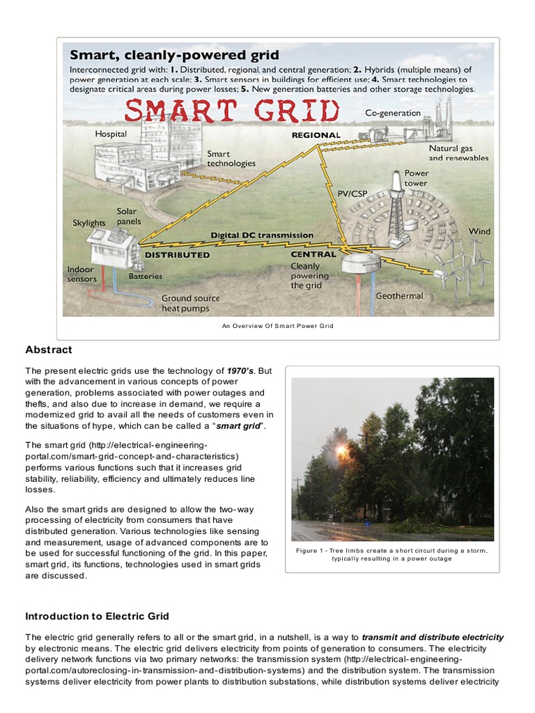Overview of Smart Power Grid Technology | PDF | Electrical Grid | Smart ...