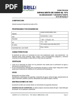 Ficha Técnica Hipoclorito de Sodio 13% | PDF | Cloro | Las bacterias