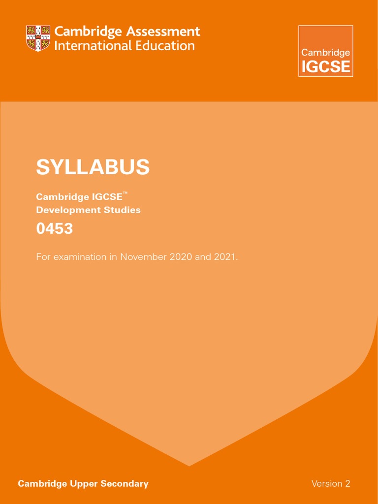 Syllabus: Cambridge IGCSE Development Studies | PDF | Millennium ...