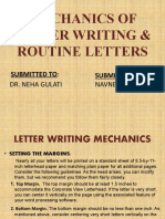 Mechanics of Letter Writing