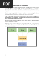 A.1.1 Outline The Differences Between Data and Information. What Is Data: Data Is A Raw and Unorganized Fact That Required To Be Processed To Make It