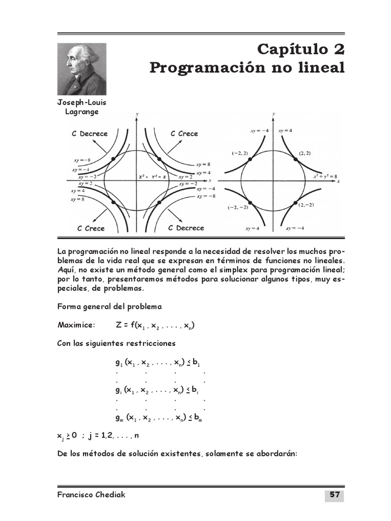 Programación No Lineal | PDF | Programacion no lineal | Ecuaciones