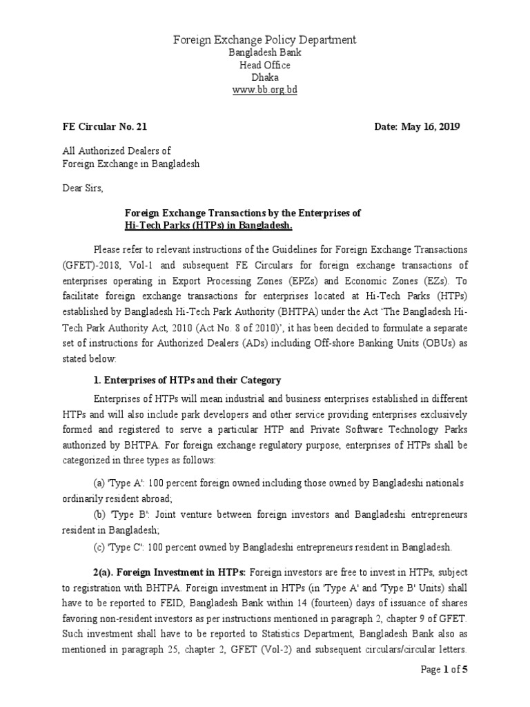 BB Circuler 16 May 2019 Fepd 21e | PDF | Banks | Stocks
