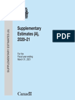 Supplementary Estimates A: 2020-21