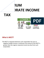 Minimum Corporate Income TAX