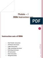 Module 1 8086 Instruction Set